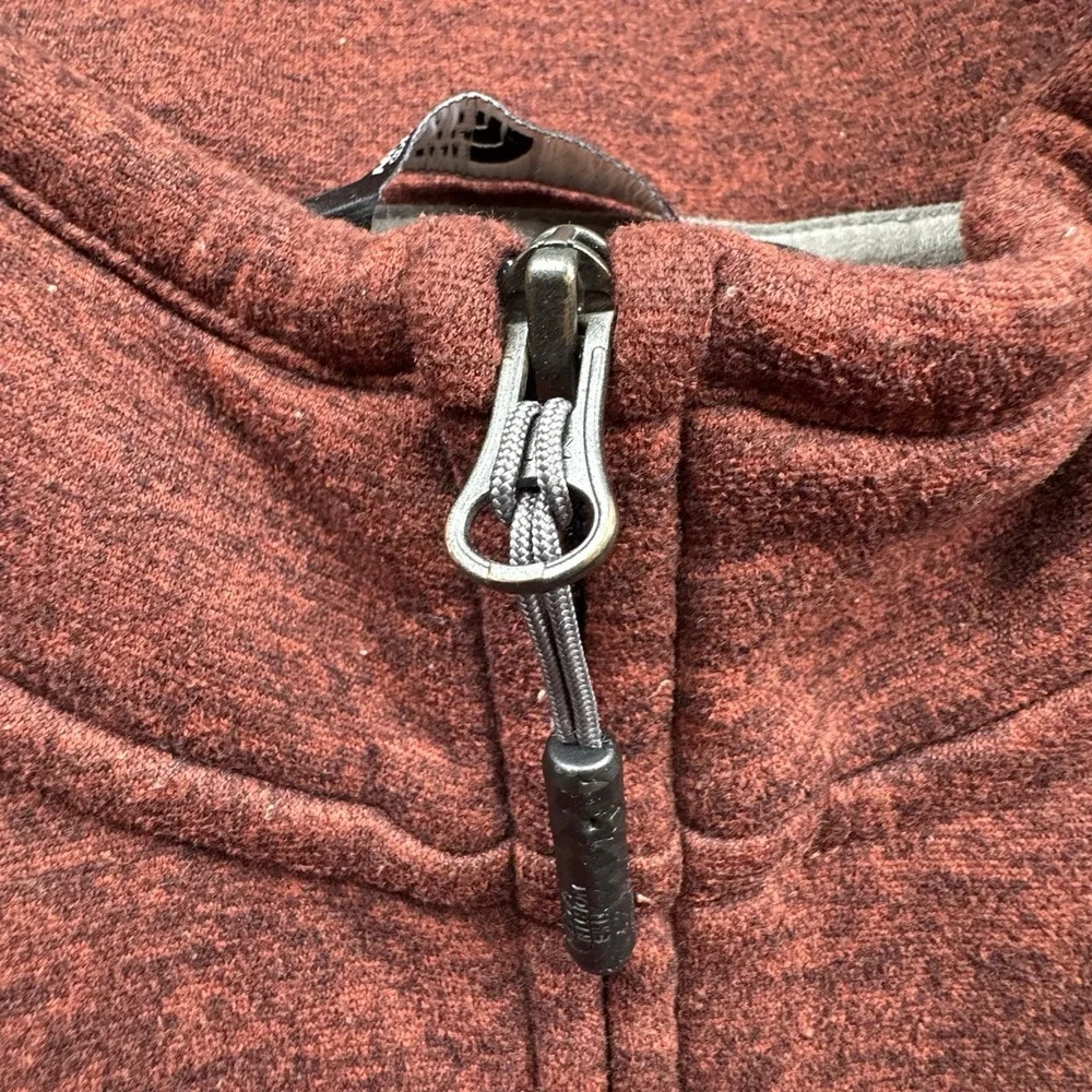 The North Face Jacket Mens Sz XL Red Gray Fleece Full Zip Hiking Y2K Gorpcore